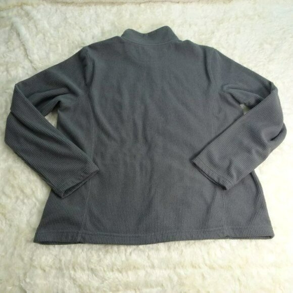 Tek Gear Black Thermal L/S Qtr Zip Pullover X-Large - Picture 2 of 3